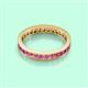 3 - Rebica 3.00 mm Princess Cut Pink Tourmaline Eternity Band 