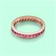 3 - Rebica 3.00 mm Princess Cut Pink Tourmaline Eternity Band 