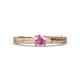 2 - Aine 6.50 mm Round Pink Tourmaline Solitaire Engagement Ring 
