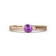 2 - Aine 6.50 mm Round Amethyst Solitaire Engagement Ring 