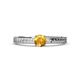 2 - Aine 6.50 mm Round Citrine Solitaire Engagement Ring 