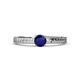 2 - Aine 6.00 mm Round Blue Sapphire Solitaire Engagement Ring 