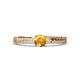 2 - Aine 6.50 mm Round Citrine Solitaire Engagement Ring 