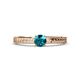 2 - Aine 6.50 mm Round London Blue Topaz Solitaire Engagement Ring 