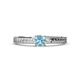 2 - Aine 6.50 mm Round Aquamarine Solitaire Engagement Ring 