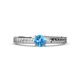2 - Aine 6.50 mm Round Blue Topaz Solitaire Engagement Ring 