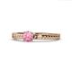 1 - Aine 6.50 mm Round Pink Tourmaline Solitaire Engagement Ring 