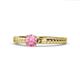1 - Aine 6.50 mm Round Pink Tourmaline Solitaire Engagement Ring 