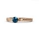 1 - Aine 6.00 mm Round Blue Diamond Solitaire Engagement Ring 