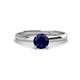 1 - Solus Round Blue Sapphire Solitaire Engagement Ring  