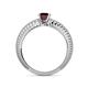 5 - Aine 6.50 mm Round Red Garnet Solitaire Engagement Ring 