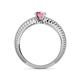 5 - Aine 6.50 mm Round Pink Tourmaline Solitaire Engagement Ring 
