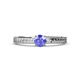 1 - Keona Tanzanite Solitaire Bridal Set Ring 