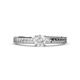 1 - Keona White Sapphire Solitaire Bridal Set Ring 