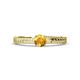 1 - Keona Citrine Solitaire Bridal Set Ring 