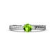 1 - Keona Peridot Solitaire Bridal Set Ring 