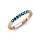 4 - Fiala 2.00 mm London Blue Topaz 7 Stone Wedding Band 