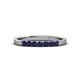 3 - Fiala 2.00 mm Blue Sapphire 7 Stone Wedding Band 