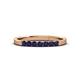 3 - Fiala 2.00 mm Blue Sapphire 7 Stone Wedding Band 