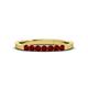 3 - Fiala 2.00 mm Ruby 7 Stone Wedding Band 