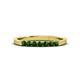 3 - Fiala 2.00 mm Green Garnet 7 Stone Wedding Band 