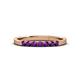 3 - Fiala 2.00 mm Amethyst 7 Stone Wedding Band 