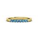 3 - Fiala 2.00 mm Blue Topaz 7 Stone Wedding Band 