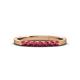 3 - Fiala 2.00 mm Rhodolite Garnet 7 Stone Wedding Band 