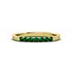 3 - Fiala 2.00 mm Emerald 7 Stone Wedding Band 
