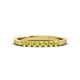 3 - Fiala 2.00 mm Yellow Diamond 7 Stone Wedding Band 