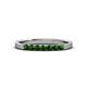 3 - Fiala 2.00 mm Green Garnet 7 Stone Wedding Band 