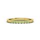 3 - Fiala 2.00 mm Peridot 7 Stone Wedding Band 