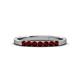 3 - Fiala 2.00 mm Red Garnet 7 Stone Wedding Band 