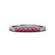 3 - Fiala 2.00 mm Rhodolite Garnet 7 Stone Wedding Band 