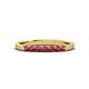 3 - Fiala 2.00 mm Rhodolite Garnet 7 Stone Wedding Band 