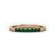 3 - Fiala 2.00 mm Emerald 7 Stone Wedding Band 