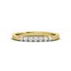 3 - Fiala 2.00 mm White Sapphire 7 Stone Wedding Band 