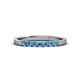3 - Fiala 2.00 mm Blue Topaz 7 Stone Wedding Band 