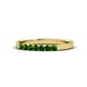 1 - Fiala 2.00 mm Green Garnet 7 Stone Wedding Band 