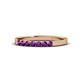 1 - Fiala 2.00 mm Amethyst 7 Stone Wedding Band 