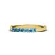 1 - Fiala 2.00 mm Blue Topaz 7 Stone Wedding Band 