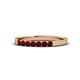 1 - Fiala 2.00 mm Red Garnet 7 Stone Wedding Band 