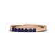 1 - Fiala 2.00 mm Blue Sapphire 7 Stone Wedding Band 