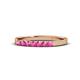 1 - Fiala 2.00 mm Pink Sapphire 7 Stone Wedding Band 