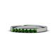 1 - Fiala 2.00 mm Green Garnet 7 Stone Wedding Band 