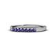 1 - Fiala 2.00 mm Iolite 7 Stone Wedding Band 