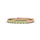 1 - Fiala 2.00 mm Peridot 7 Stone Wedding Band 
