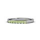 1 - Fiala 2.00 mm Peridot 7 Stone Wedding Band 