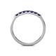 6 - Fiala 2.00 mm Blue Sapphire 7 Stone Wedding Band 