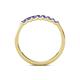 6 - Fiala 2.00 mm Tanzanite 7 Stone Wedding Band 